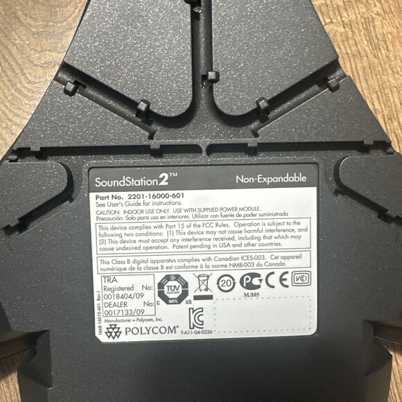 Polycom SoundStation 2 Corded Conference Phone Non-Expandable With Power Plug - Picture 3 of 7